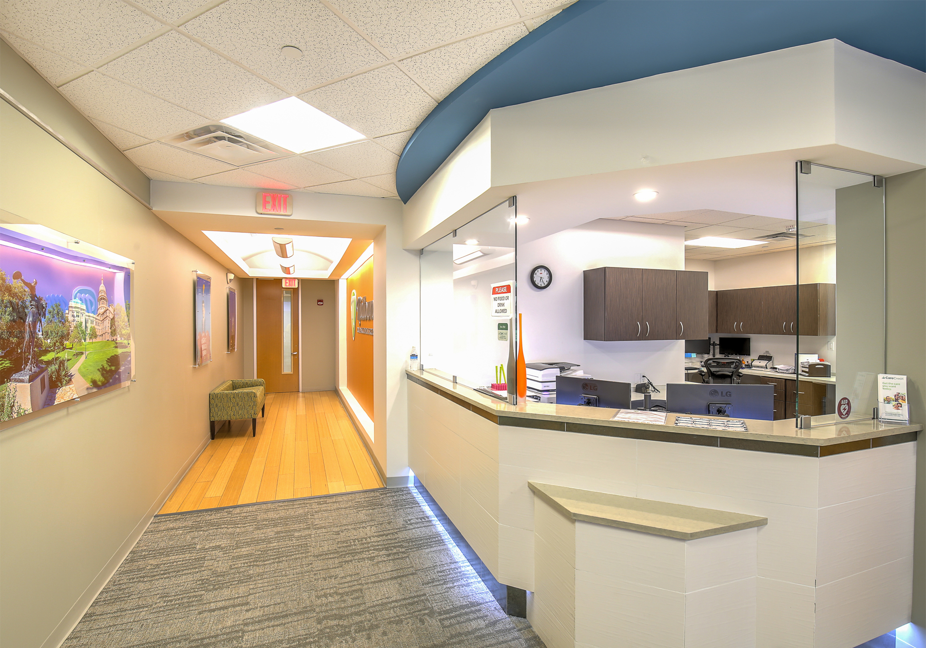 reception area at midtown oral and maxillofacial surgery